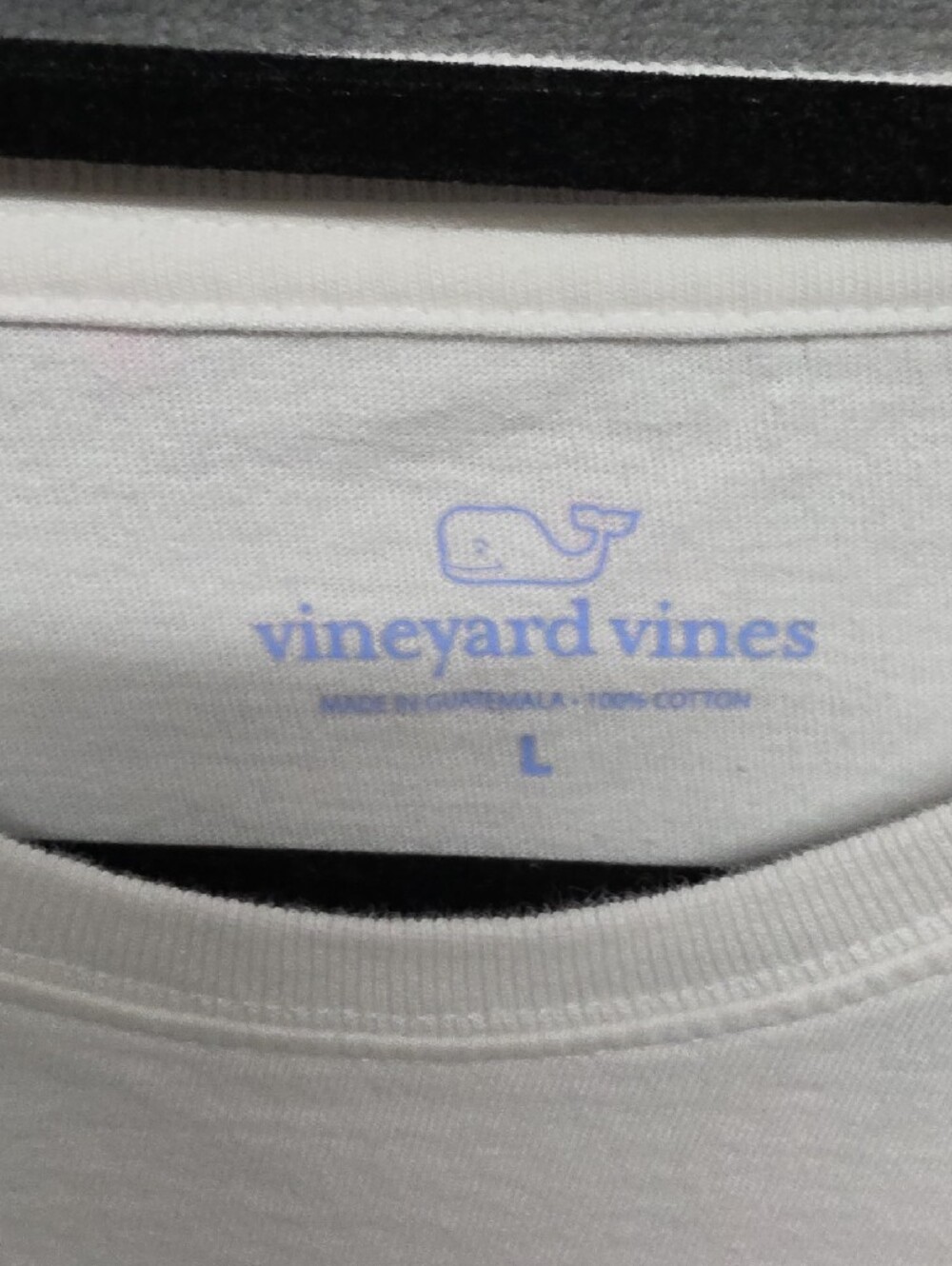 Vineyard Vines White Long-Sleeve Tee with Pink Whale Pocket Sz Lg - Picture 2 of 6